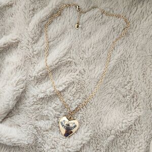 Juicy Couture Gold Heart Necklace with Silver Accent